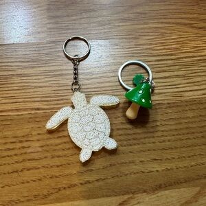 Cream Turtle Keychain